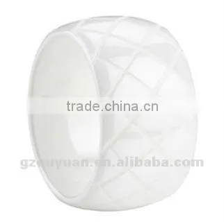 Hot Sell Men and Women White Ceramic Wedding Band Ring, 10mm Width White Ceramic Ring Size Available from 4-16