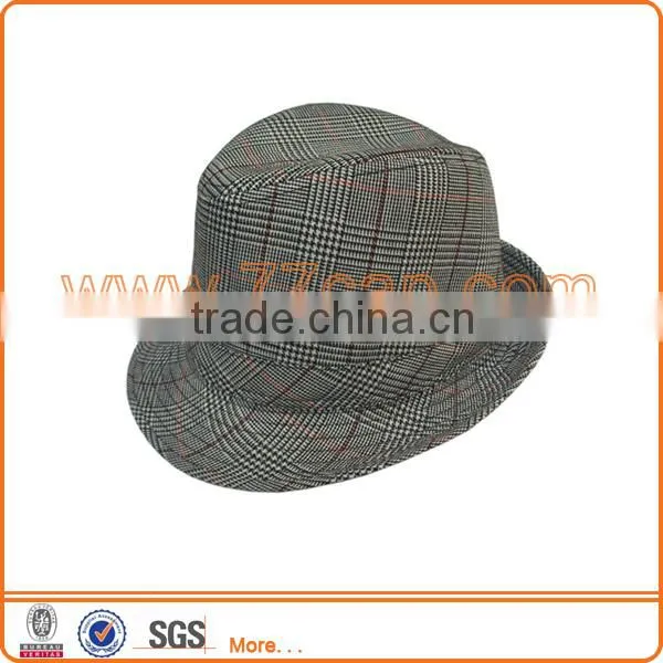 hot sale check pattern buy fedora hats wholesale