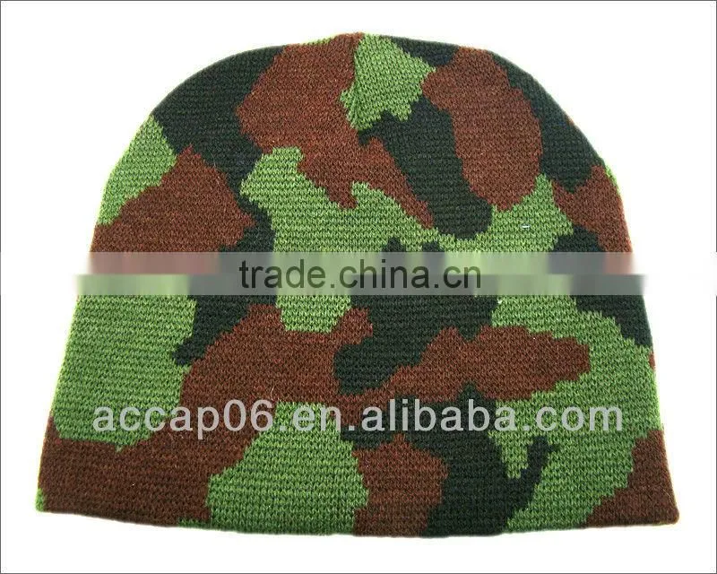 camo beanie cap/camo beanies/camo winter cap
