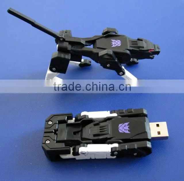 promotional 16GB Plastic Transformers USB flash drive gift USB2.0 100% real capacity with free sample
