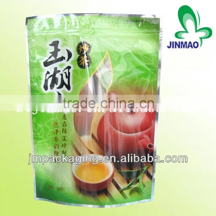 Customized print resealable stand up tea bag