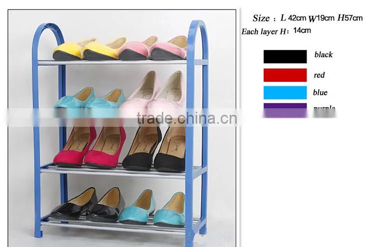 4 tire 12 pairs living room portable wall shoe rack FH- SR00284