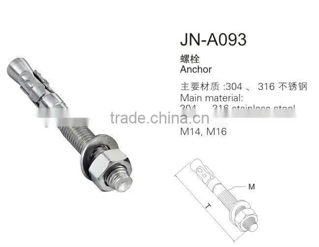 steel railing wedge anchors/steel railing wedge anchor/steel railing wedge anchors ss