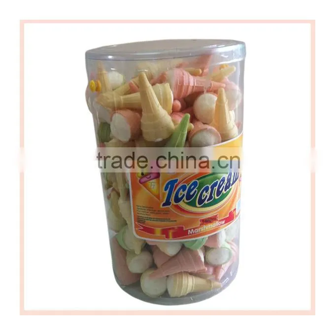Ice-cream Shaped Marshmallow Candy in plastic bottle packed