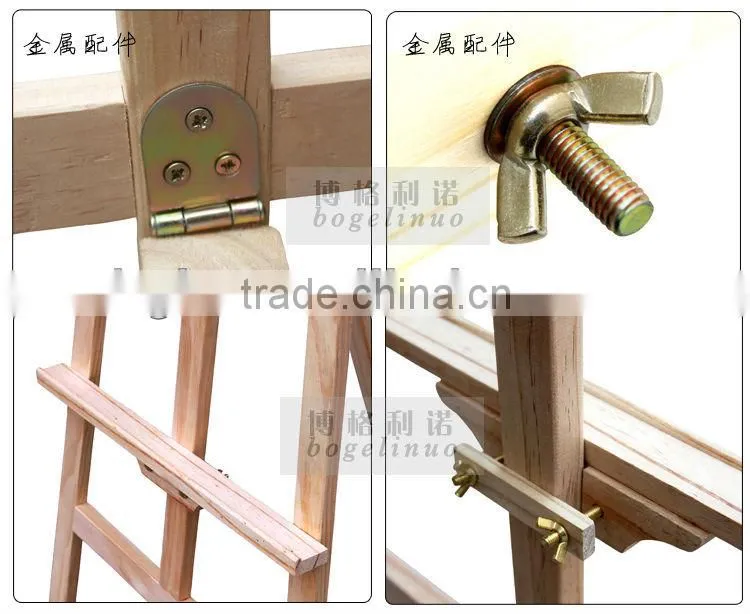 in stock 1.4m pine wood easel cheap easel stand wholesale