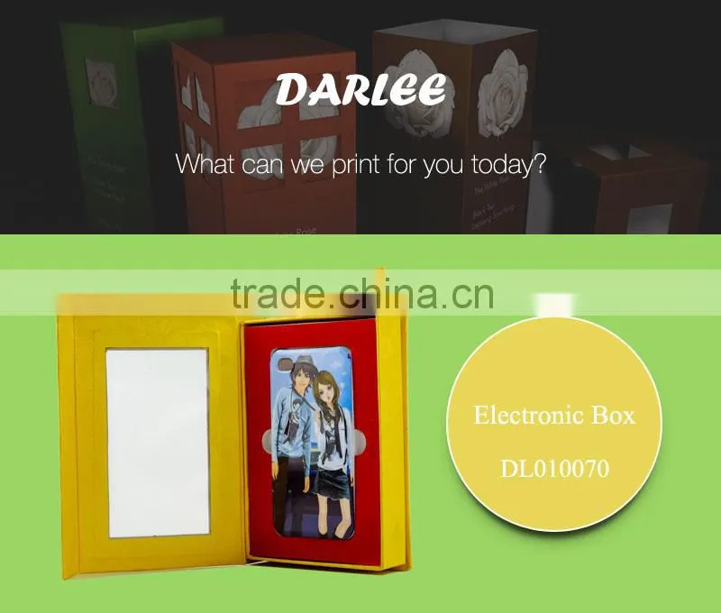 ShenZhen empty UV book shape recyclable paperboard iphone case paper packing box with logo
