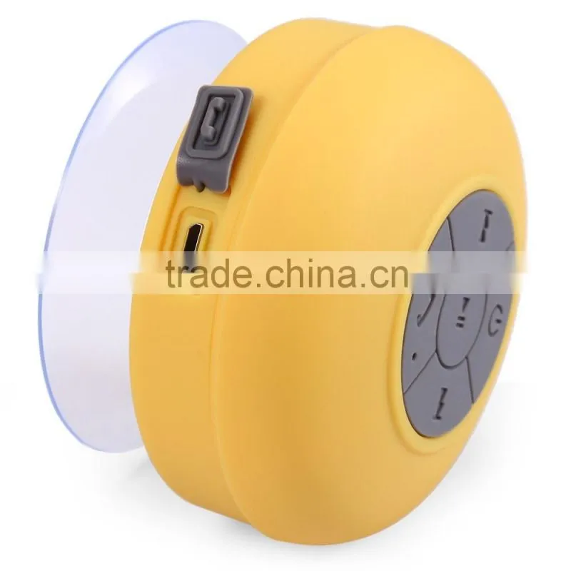 Water Resistant Mini Portable Shower Bluetooth Speaker with Sucker for Mobile Phone