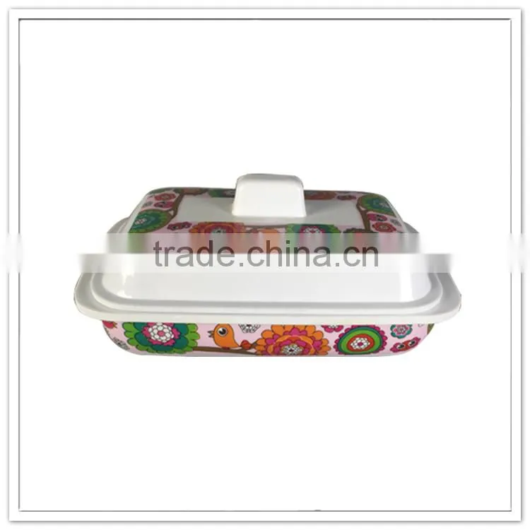 Chinese style ceramic-like plastic bowl, dinner ware wholesale cheap bowl with lid