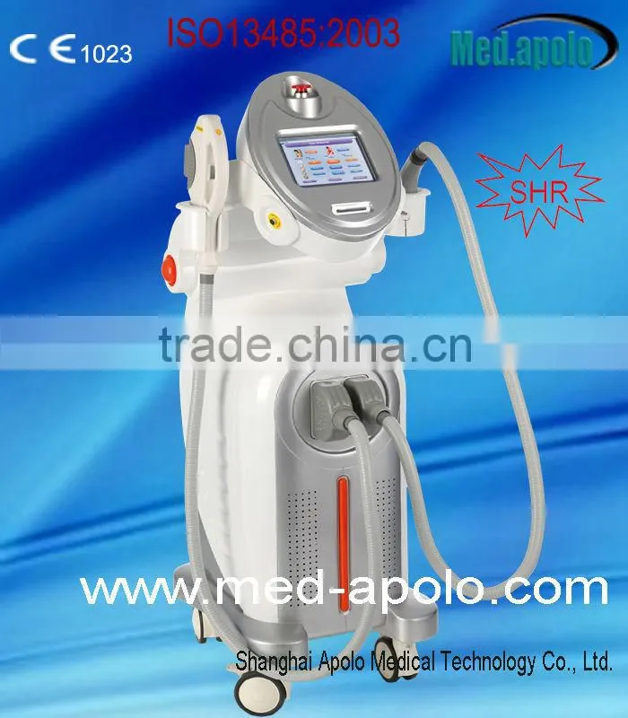 IPL SHR fotodepilacion painless hair removal by shanghai med apolo our company want distributor