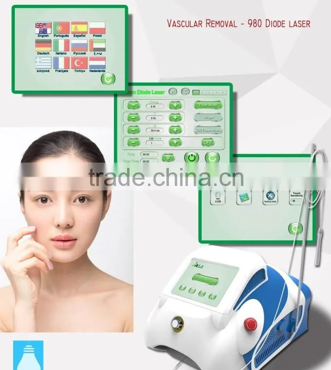 Vascular Removal Spider Vein removal 980nm medical diode laser 16W