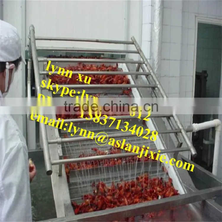 cooked lobster processing assembly line/automatic Lobster cooking production line
