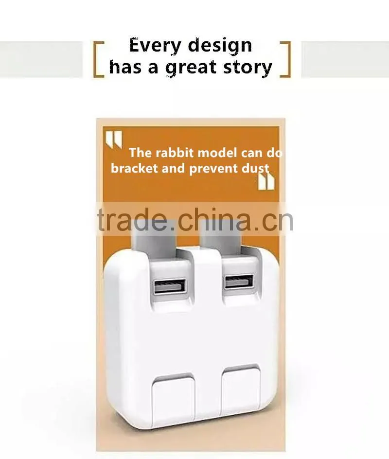 Fashionable 4 ports USB adapter/socket