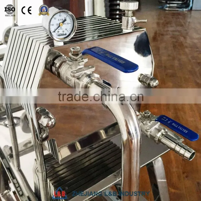 Stainless Steel Water Treatment Frame Filter Press Machine