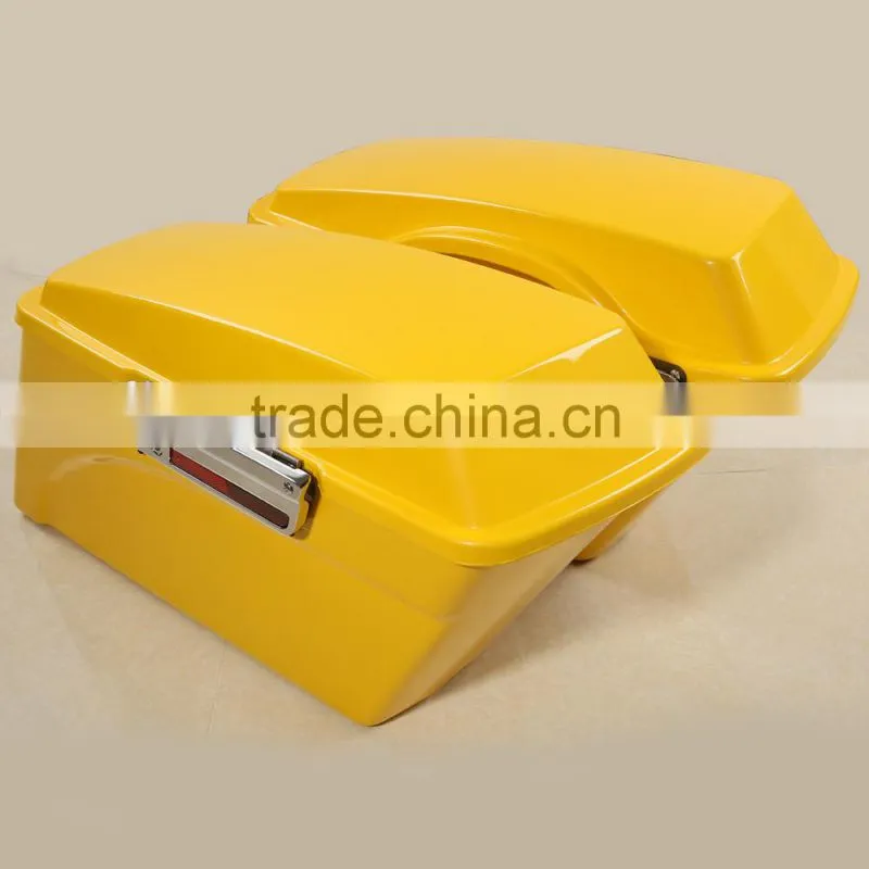 Vivid Yellow Saddlebags & keys For Touring Road Glide King 1994-2013 12