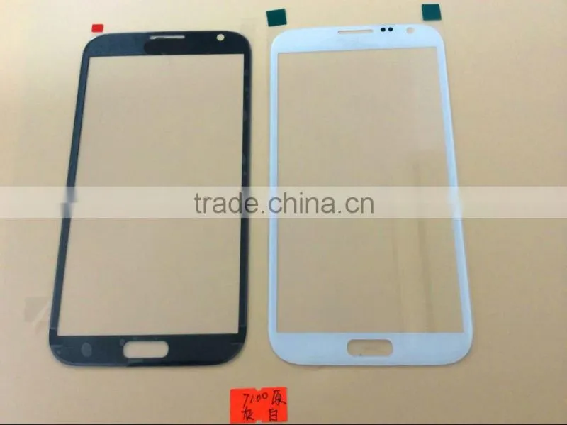 Original Front Glass For Samsung Galaxy Note2 N7100, Cover Glass For Samsung Note2, Cover Lense For N7100