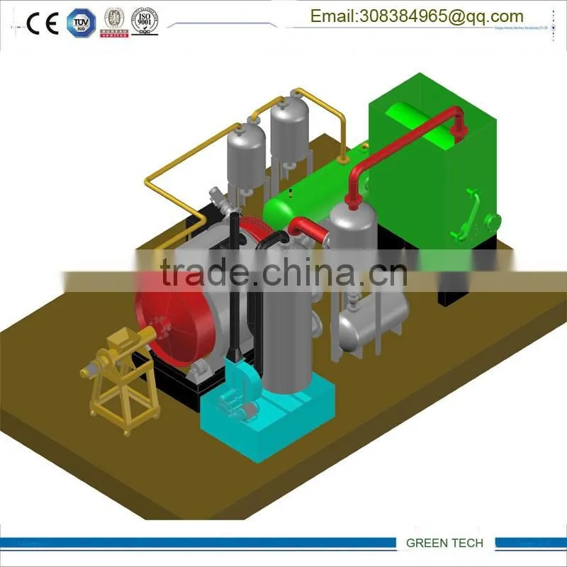 pyrolysis plant of Waste Manangement environmental equipment making fuel oil