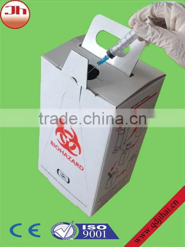 Disposable medical fasted box for waste syringes