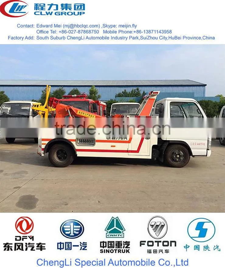 mini road wrecker truck 3 ton, rotator wrecker truck