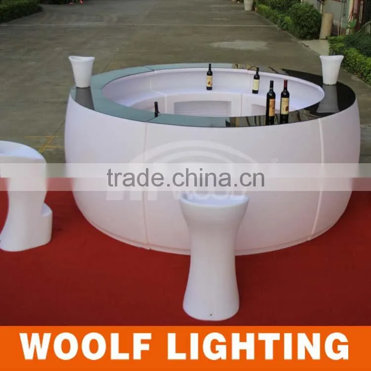 2014 NEW DESIGN LED furniture 16 colors changing outdoor led ktv bar corner table