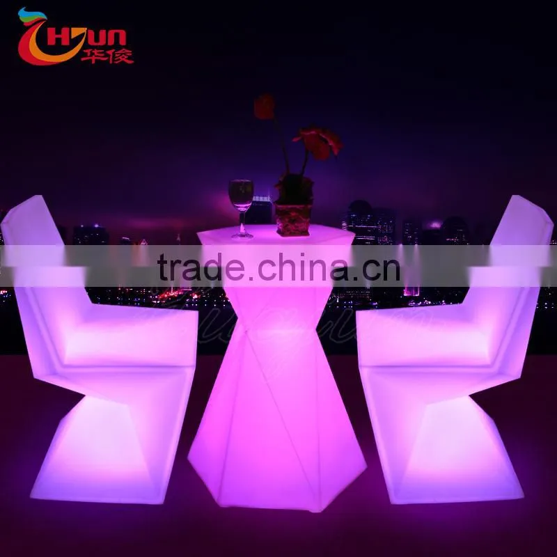 led RGB glowing dining chair& for resturance lighting chairs