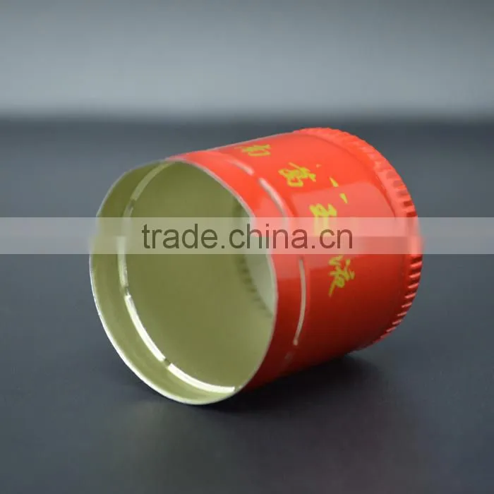 Factory price red aluminum cap for wine glass bottle
