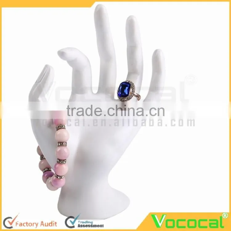 OK Hand Gestured Frosted Resin Ring Display Stand Jewelry Display Props White
