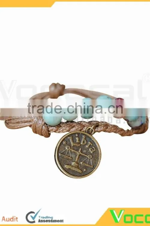 Handmade Wax Wire Ceramic Bead Bracelet