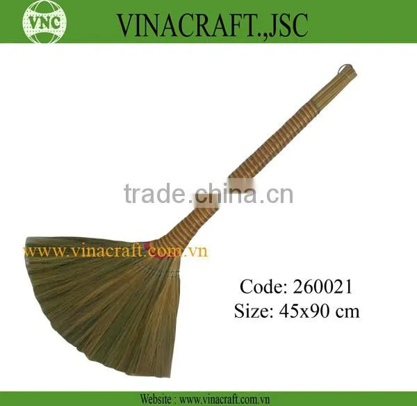 Cleaning grass broom with long handle for home