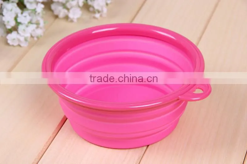 2014 new design Silicone dog pet bowl/Collapsible Silicone pet bowl