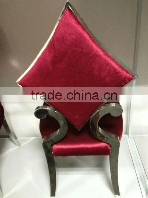 Diamond stainless steel dining chair