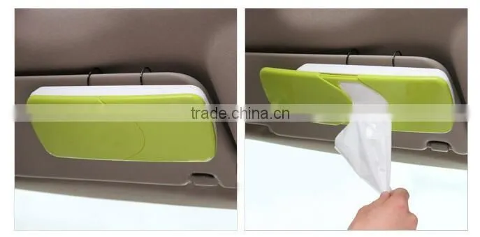 CY050 Sun Visor Car Tissue Box Plastic Tissue Holder Case