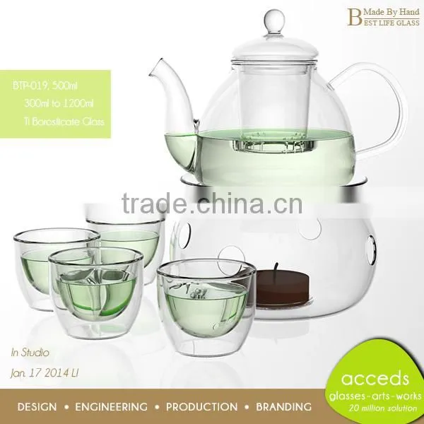 Pyrex Glass Custom Interesting Handcrafted Wholesale Chinese Teapot Set