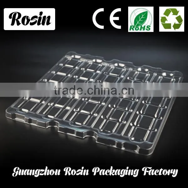 Disposable customized plastic chocolate tray with compartment
