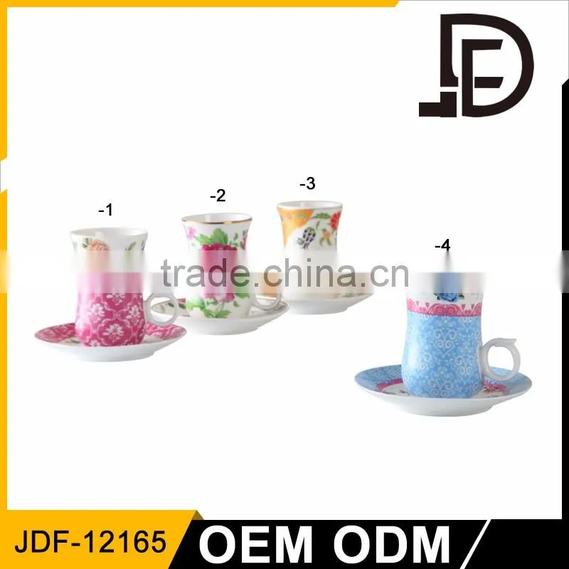 Drinkware wholesale alibaba arabic turkish tea and saucer, personalized tea cup saucer set