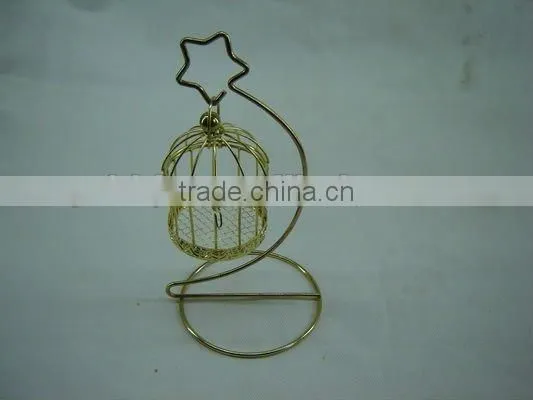 Gold/Silver decorative metal birdcage gift basket