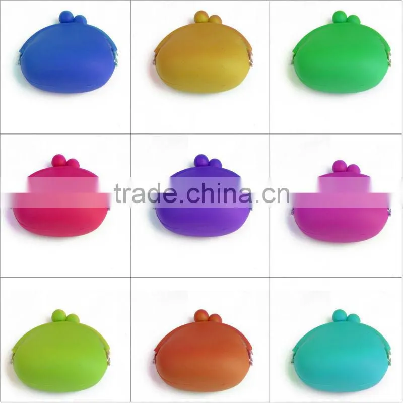 cheap solid color silicone coin holder