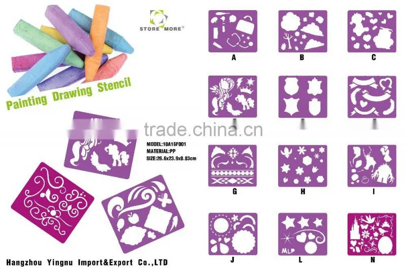 Beautiful Multi-patterned Plastic Drawing Stencil Designs Patterns