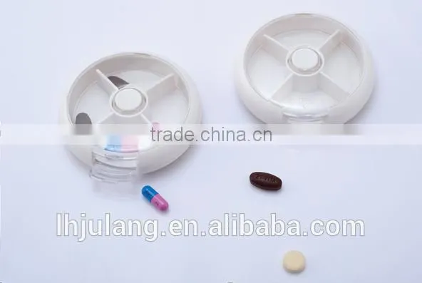 New design Plastic 7days weekly pill box / plastic round 7days pill organizer