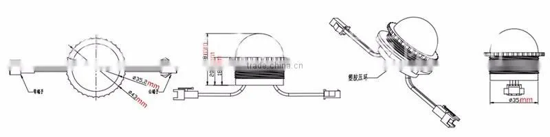 9 pieces point LED light source outdoor waterproof LED building decoration string light