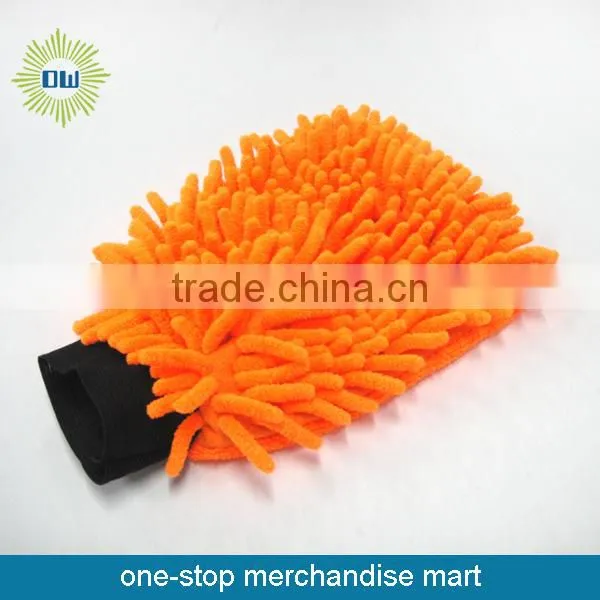 Super chenille microfiber mitt glove