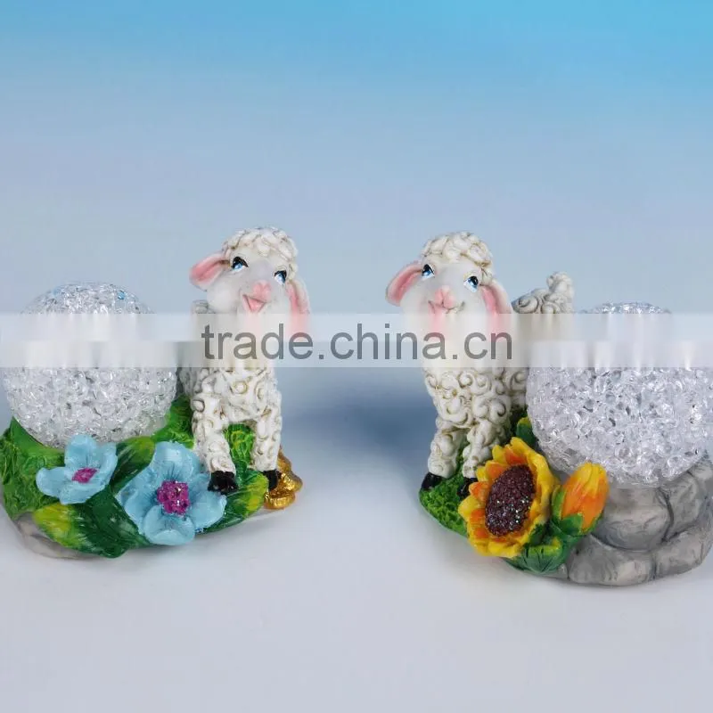 2015 chinese zodiac resin sheep design with led light