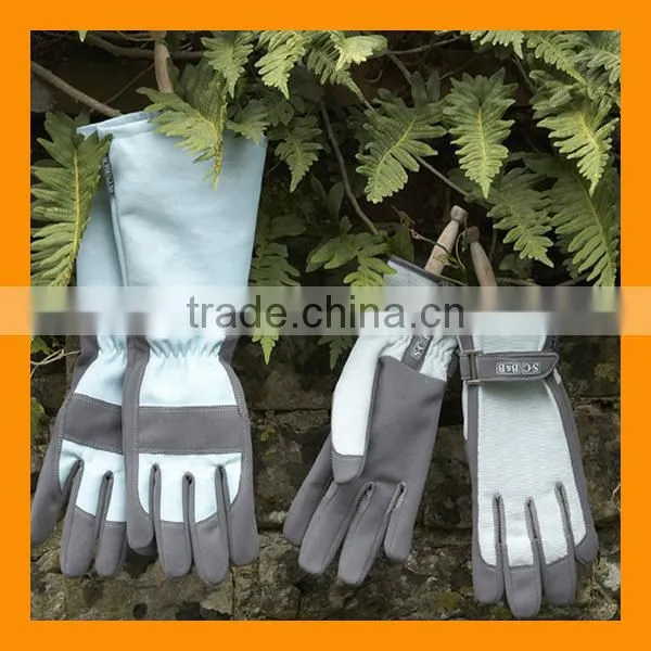 Soft Garden Work Pig Grain Leather Glove With Aeration Holes
