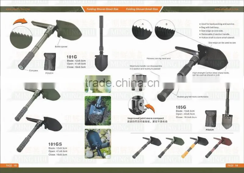 factory made best quality carbon steel garden shovel
