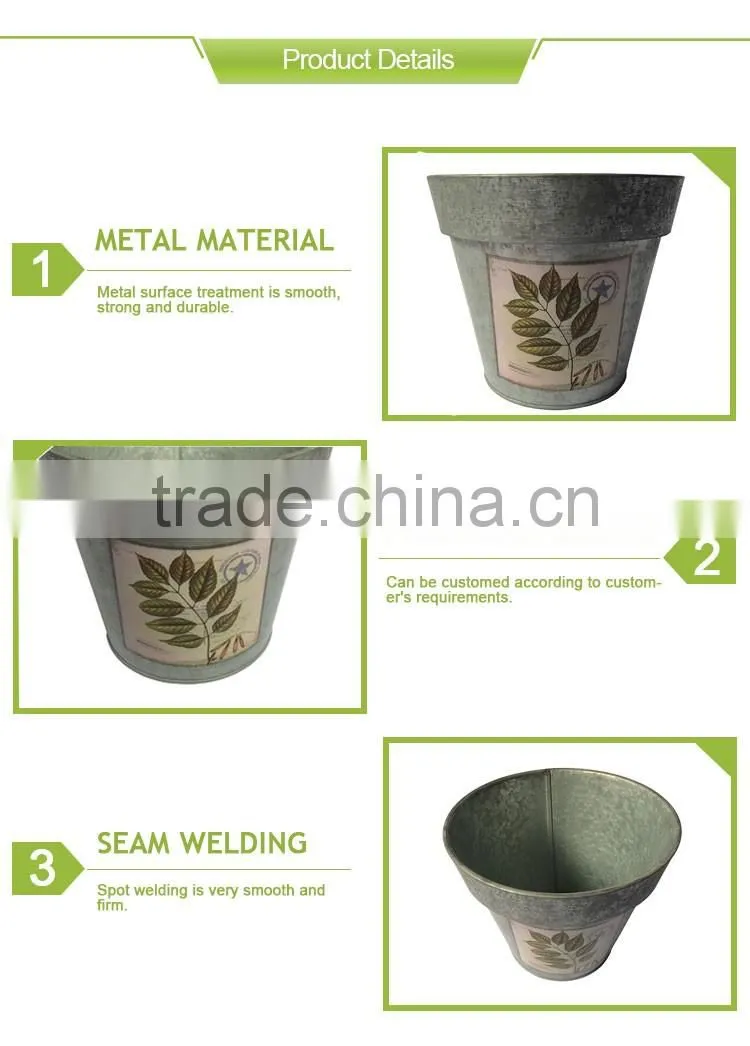 Hand Painted Metal Flower Pots&Planters