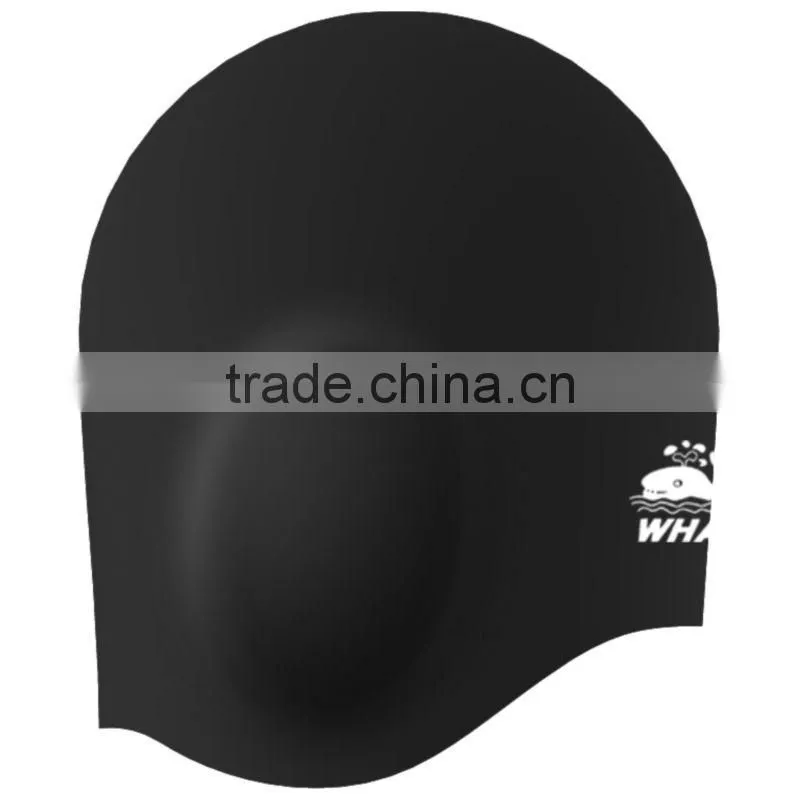 3D Ear Guanrd swim cap with 100%silicone, Unique design swim cap