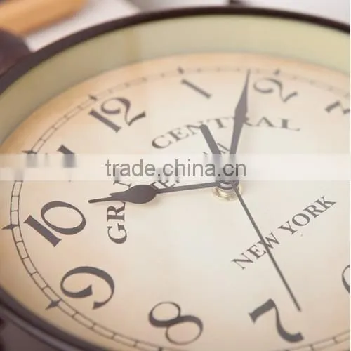 Cafe Retro Wall Clock , European Style Double Side Wall Clock