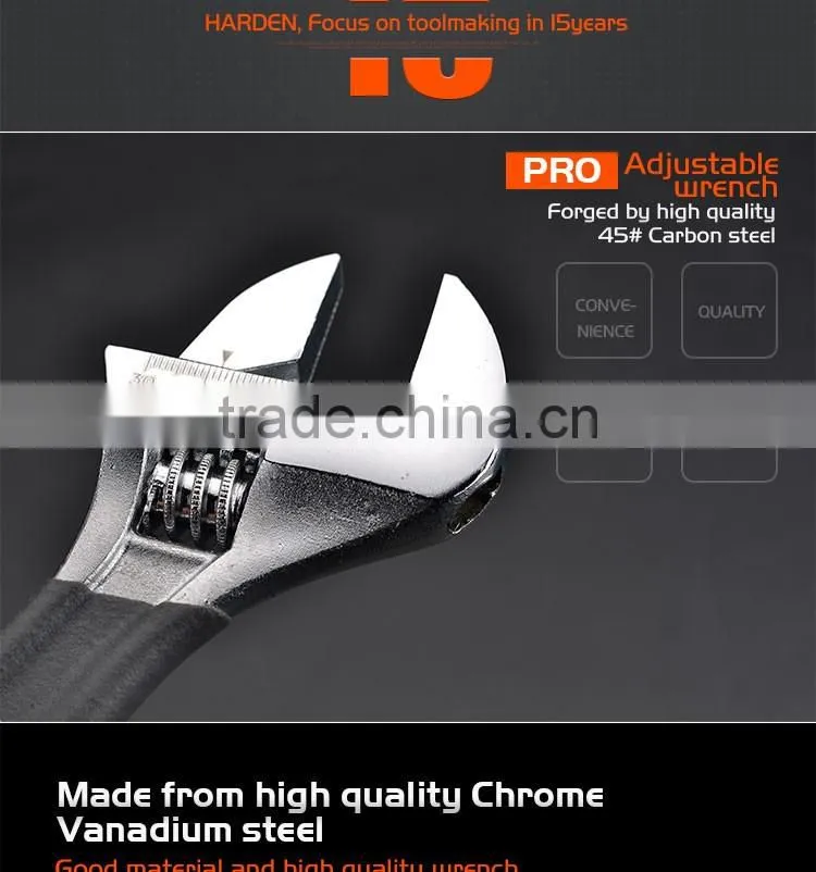 Professional Dipped Handle Adjustable Wrench