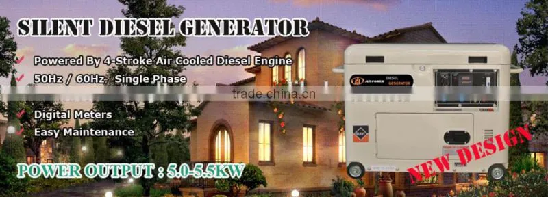 New design! Silent canopy diesel generator 5kva