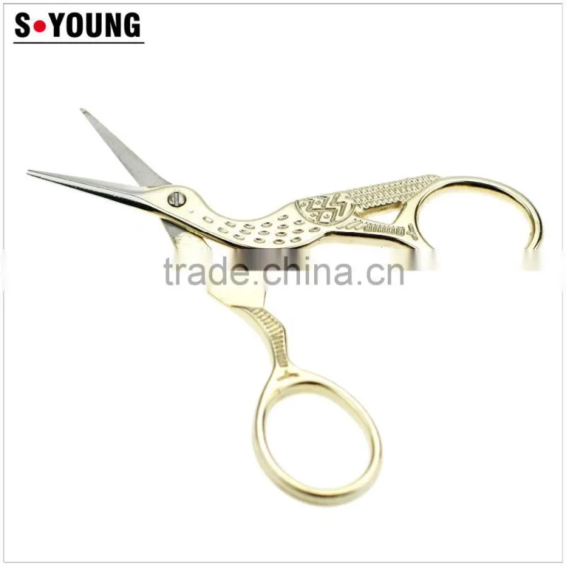 61032 Antique Embroidery Crane Shape Craft Thread Household Scissors