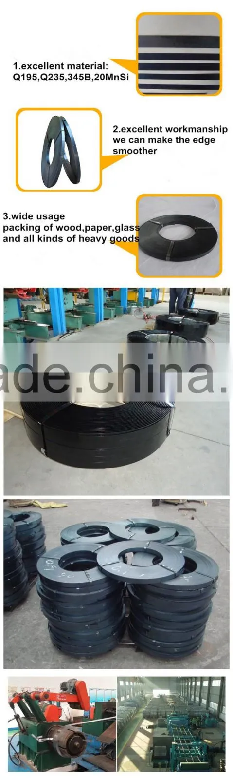 durable black painted steel strip hot sale in Alibaba com